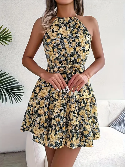 Chloe - Vestido Informal con Estampado Floral sin Mangas Primavera Verano para Mujer