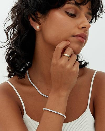 Pulsera de tenis | Oro blanco