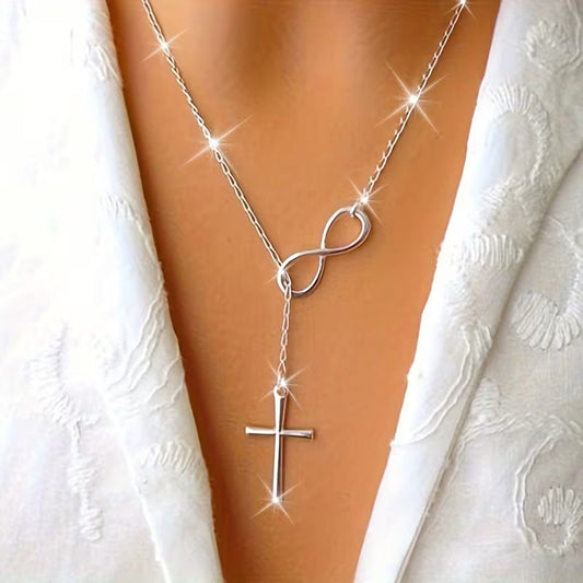 Collar colgante Cruz de la suerte delicada