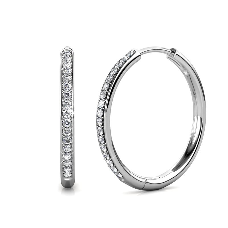 Pendientes pavé Sorel | Oro blanco