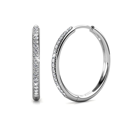 Pendientes pavé Sorel | Oro blanco