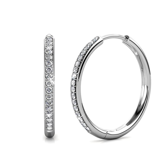 Pendientes pavé Sorel | Oro blanco