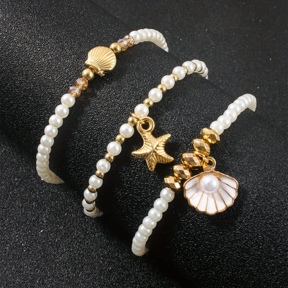 Conjunto de 3 Pulseras Elegantes con Perlas