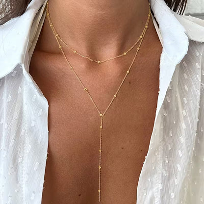 Collar de Perlas de Arroz de Doble Capa
