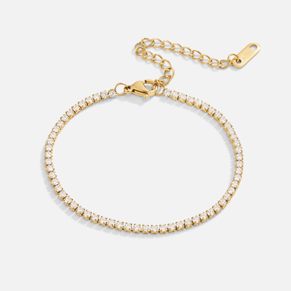 Pulsera de tenis de oro Cordelia