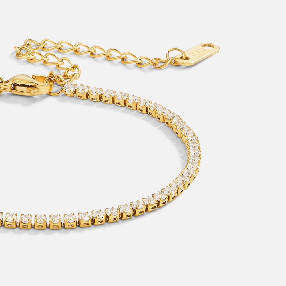 Pulsera de tenis de oro Cordelia