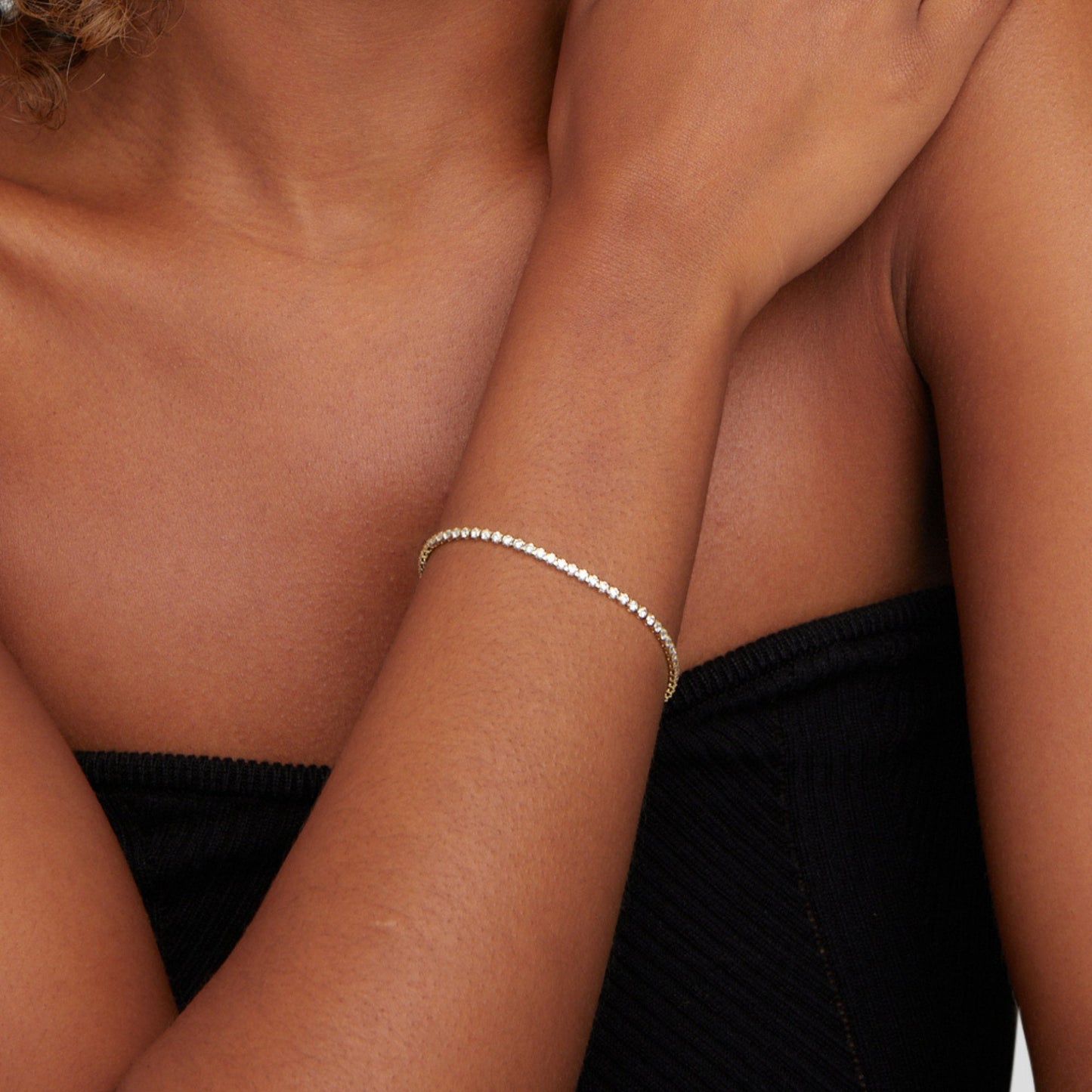 Pulsera de tenis de oro Cordelia