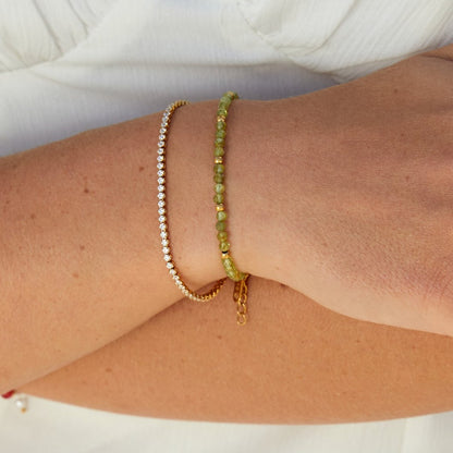 Pulsera de tenis de oro Cordelia