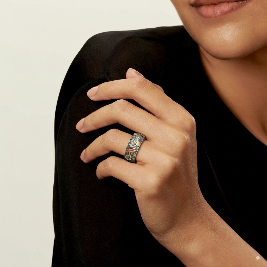 Anillo Vintage Natura en Plata