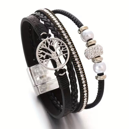 Pulsera Elegante Multicapa Árbol de la Vida
