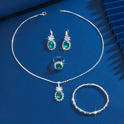 Set de joyas Seloria Grevalyn | Oro blanco