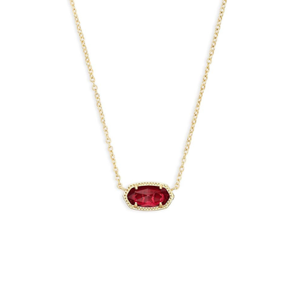 Collar oval clásico de rubí | Oro