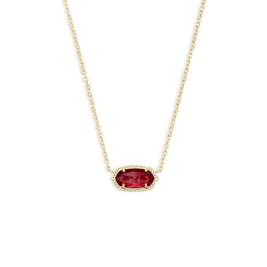 Collar oval clásico de rubí | Oro