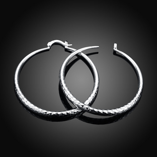 Pendientes de aro de plata esterlina