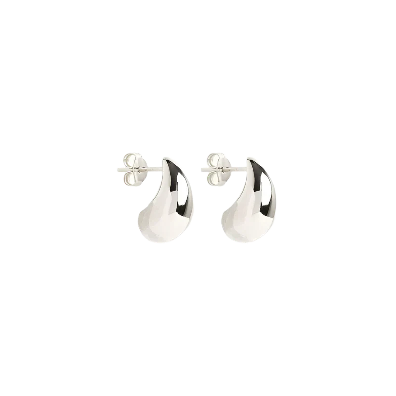 Pendientes colgantes Mato Drop | Oro blanco