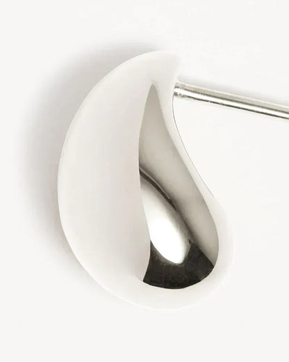 Pendientes colgantes Mato Drop | Oro blanco