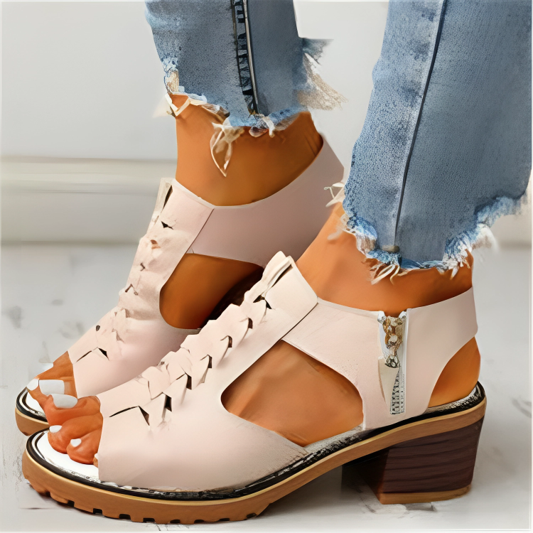 Chloe – Sandalias con cremallera y diseño urbano para mujer