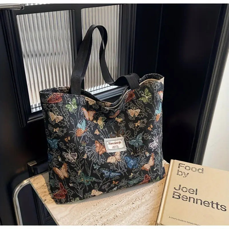 Bianca - Bolsa de mano vintage con mariposas