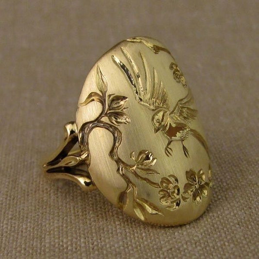 Anillo vintage natural de oro