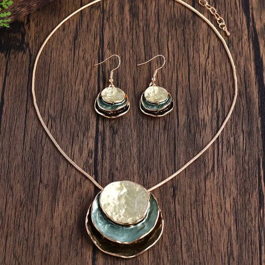 Set Collar y Pendientes Bohemio Esmaltado