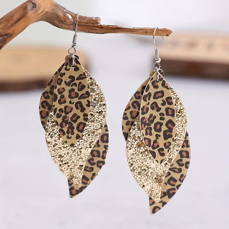 Pendientes Vintage Estilo Leopardo