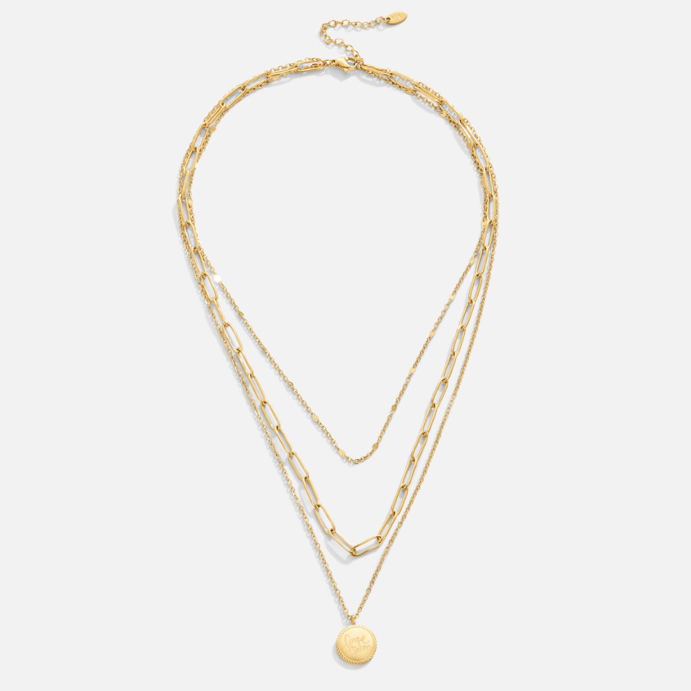 Collar estratificado con moneda