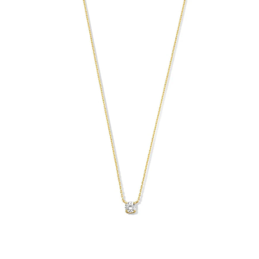 Collar de Piedra de Moisanita Cléa | Dorado