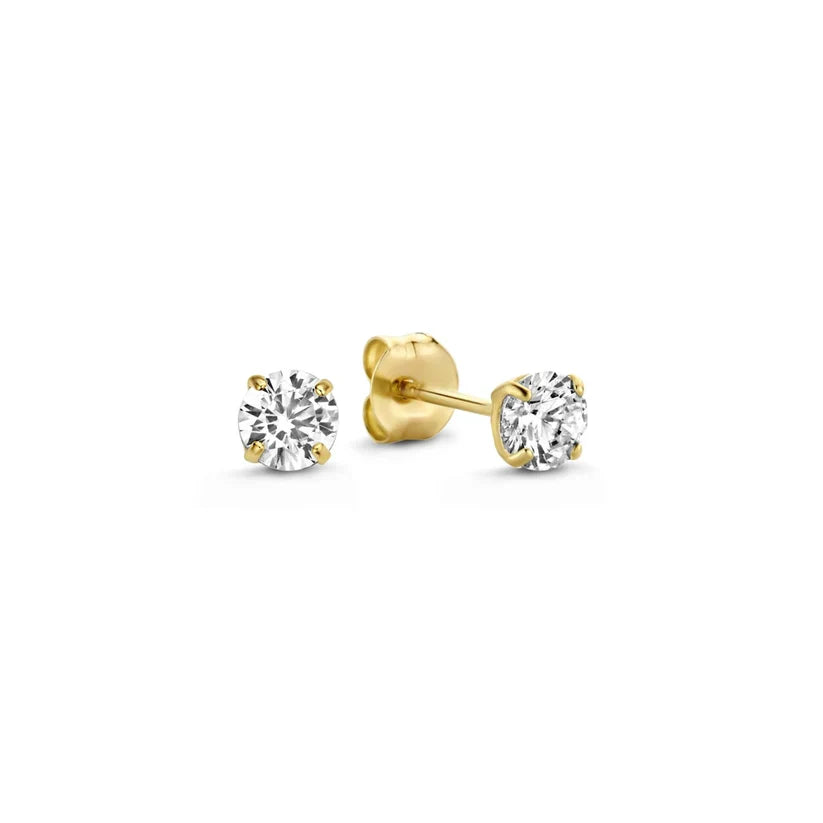 Set de pendientes de piedra Larmes de Lune | Oro blanco