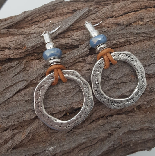 Pendientes Vintage de Circulo en Plata