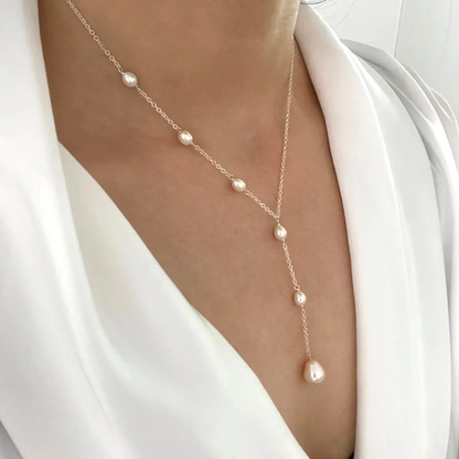 Valeria - Collar vintage de colgante con perlas