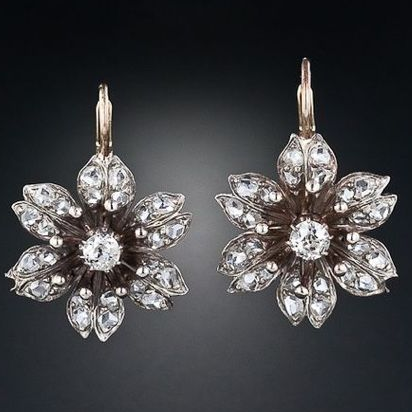 Pendientes Flor de Cristal Vintage