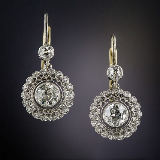 Pendientes de Mandala con Circonitas Vintage