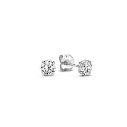 Set de pendientes de piedra Dara Brillane | Oro blanco
