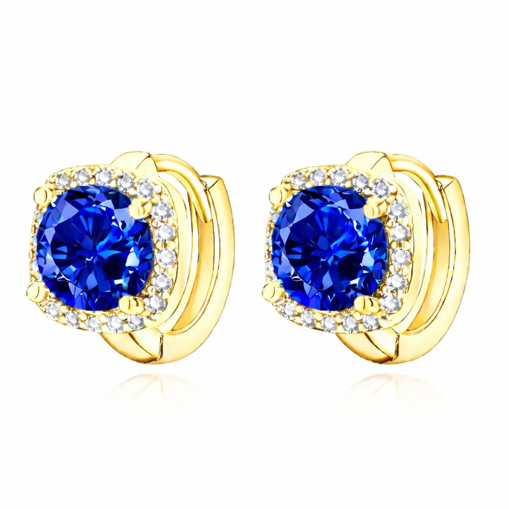 Pendientes de zafiro Nadine | Oro
