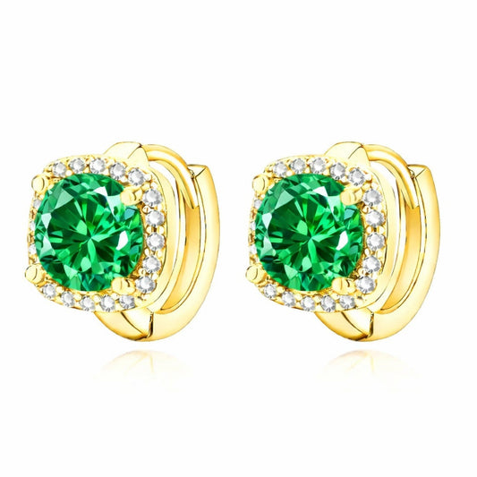 Pendientes de esmeralda Nadine | Oro