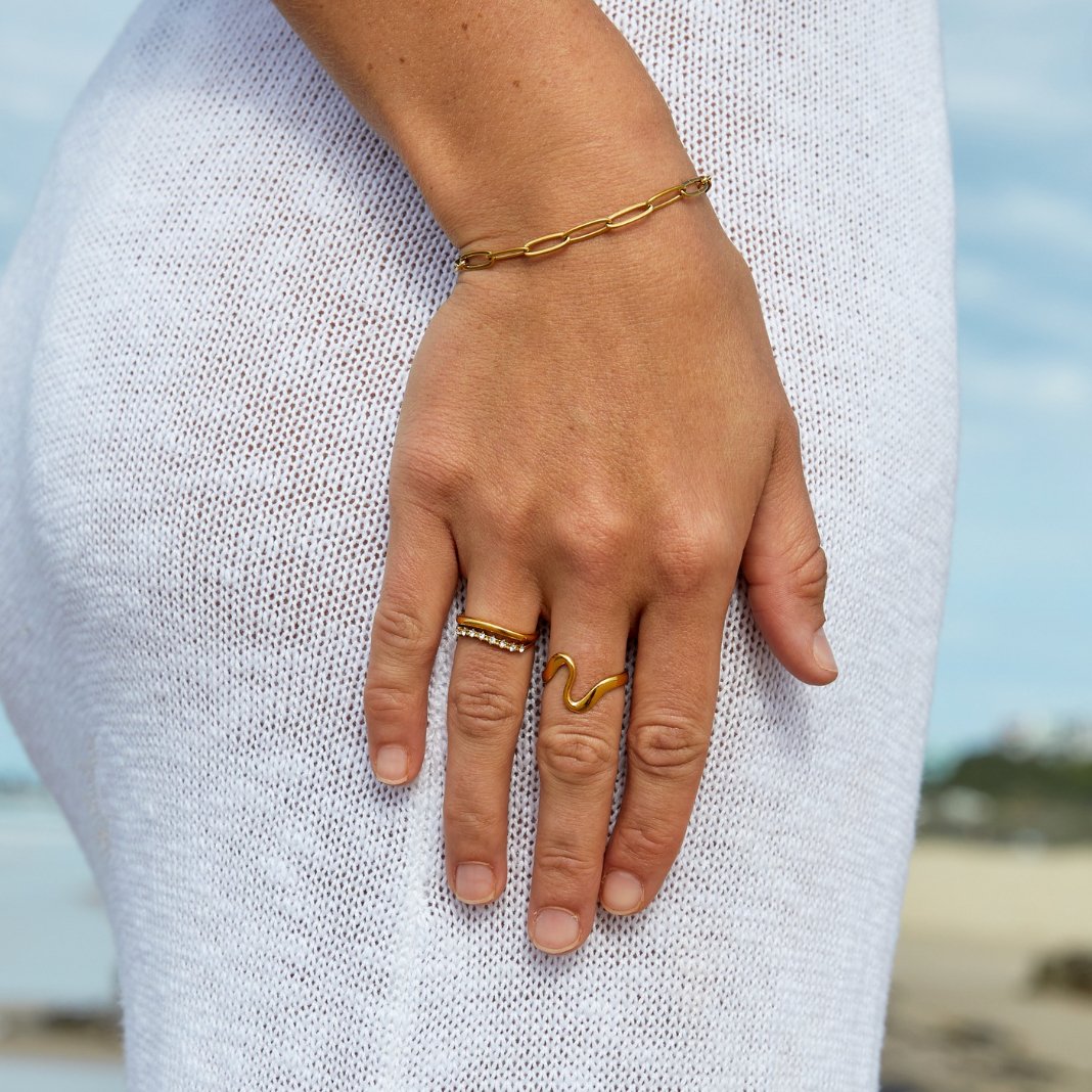 Brazalete de oro de clip