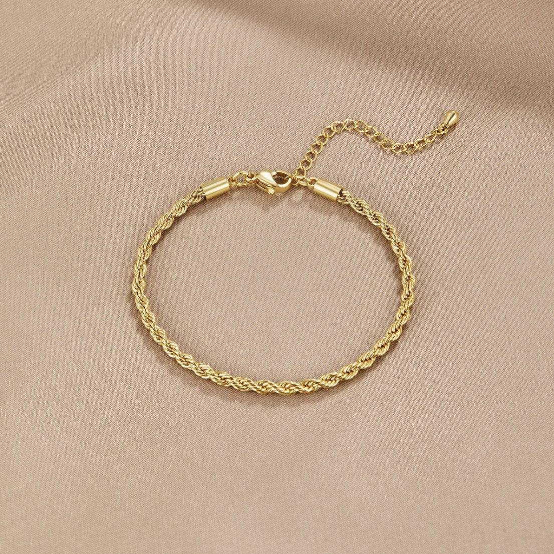 Pulsera de oro trenzada chic