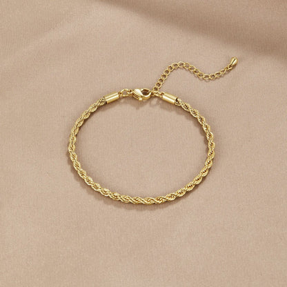 Pulsera de oro trenzada chic