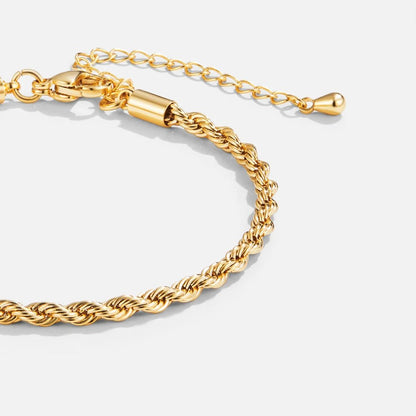 Pulsera de oro trenzada chic