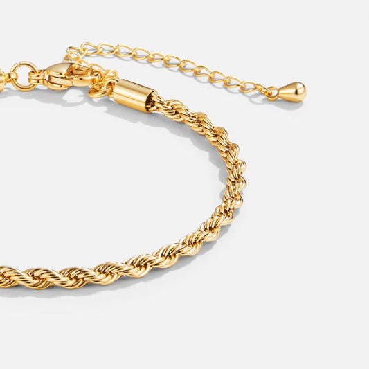 Pulsera de oro trenzada chic