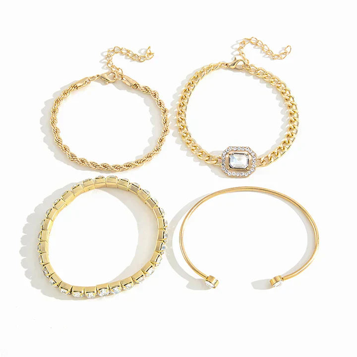 Set de pulseras Domitia Calvina | Oro blanco