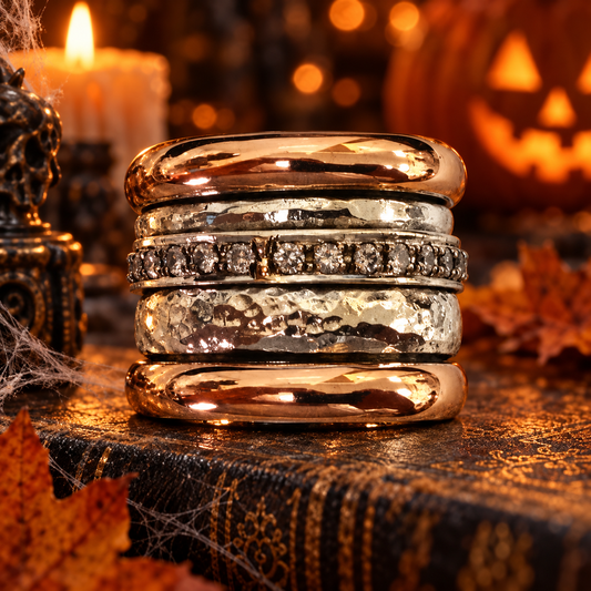Anillo Grueso - Vintage en Oro y Plata